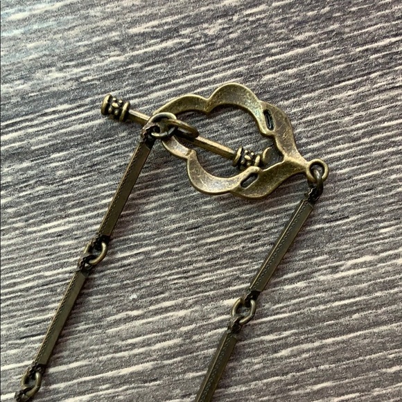 Long brass necklace - Picture 4 of 4